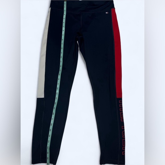 NWOT Tommy Hilfiger Women’s leggings Navy Blue with White and Red Stripes Large - Picture 6 of 7